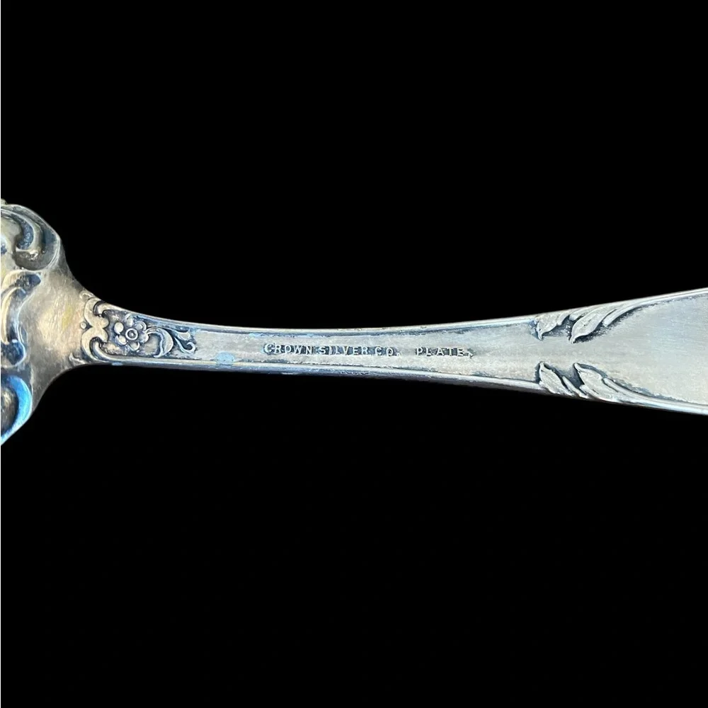 Antique Crown Silver Co Sugar Shovel Spoon Cuban Pattern 1911 Silverplat
